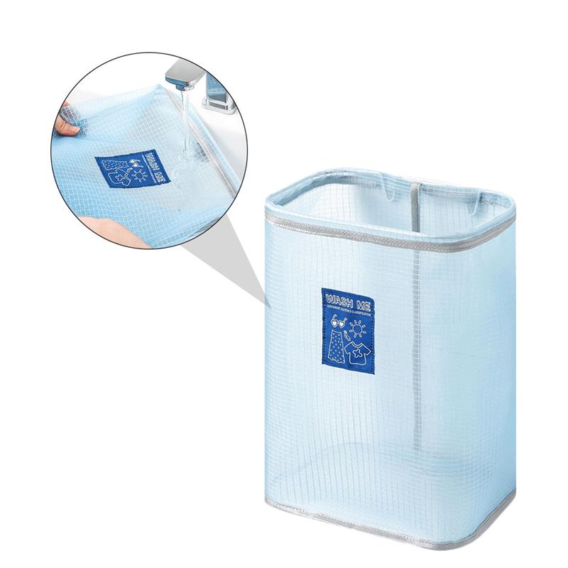 1pc Wall Mounted Clothes Storage Basket Foldable Cloth Laundry Container