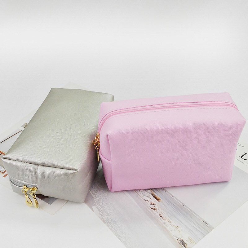 PURDORED 1 Pc Solid Makeup Bag Travel Women Leather Cosmetic Bag Waterproof Toiletry Beauty Bag Maquiagem Neceser Kosmetyczka