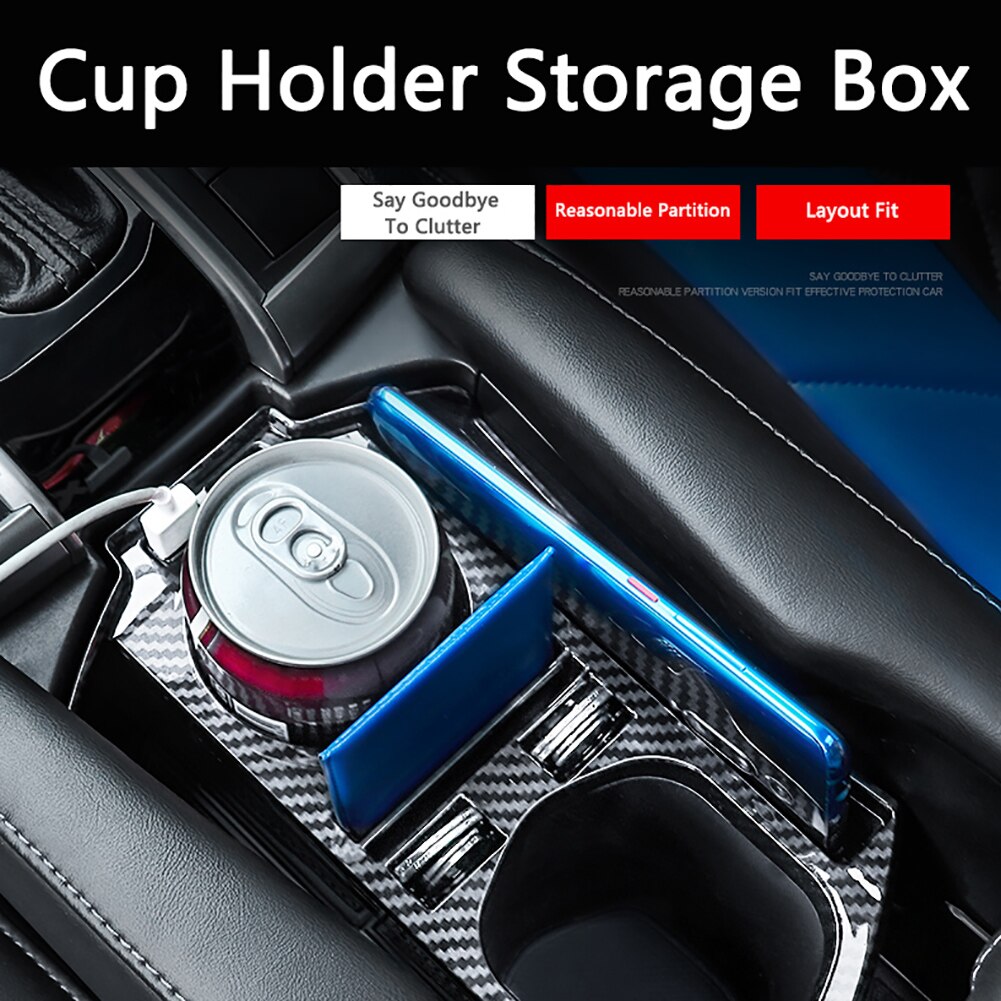 Central Cup Holder Storage Box USB Charging Dual Ports Car Central Cup Hold For Honda's 10th Civic Civic FC1 Supplies