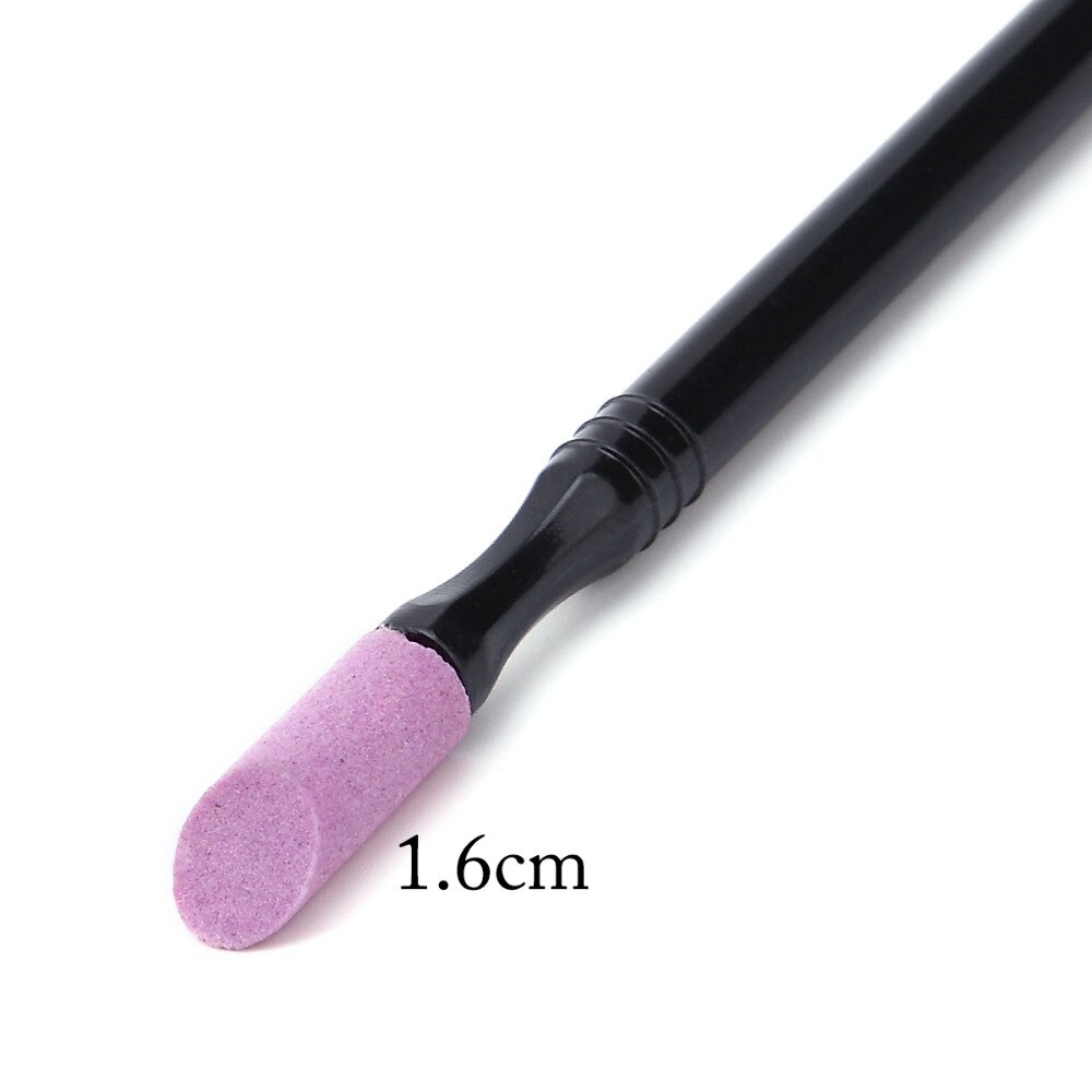 Monja 1/5Stck Nagel Kunst Dual Ende Quarz Peelings Stein Häutchen Entfernen Drücker Trimmer Toten Haut Cutter Stift Stock Manikübetreffend Pflege Werkzeug