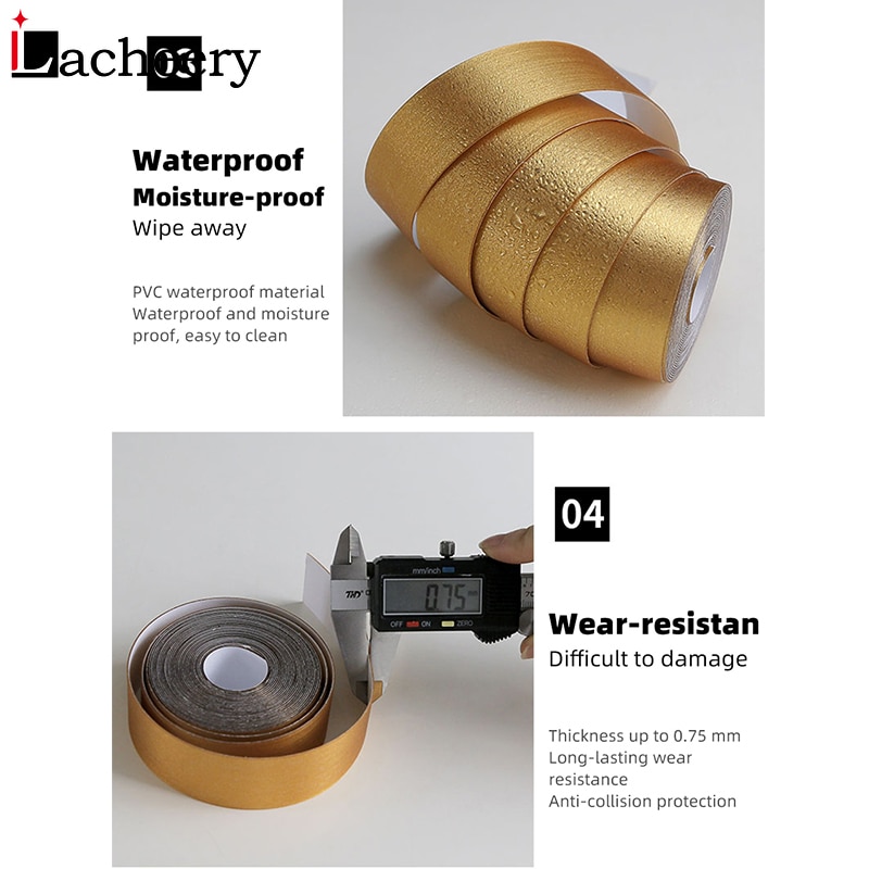 Vinyl Wall Corner Line Stickers Waterproof Bedroom Kitchen Bathroom Accessories Self Adhesive Floor Baseboard Tiles Ground Film