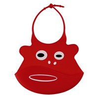 Leuke Pasgeboren Cartoon Waterdichte Schorten Baby Bibsdesign Slabbers Waterdichte Siliconen Voeden Baby Speeksel Handdoek 6 Kleuren: Red