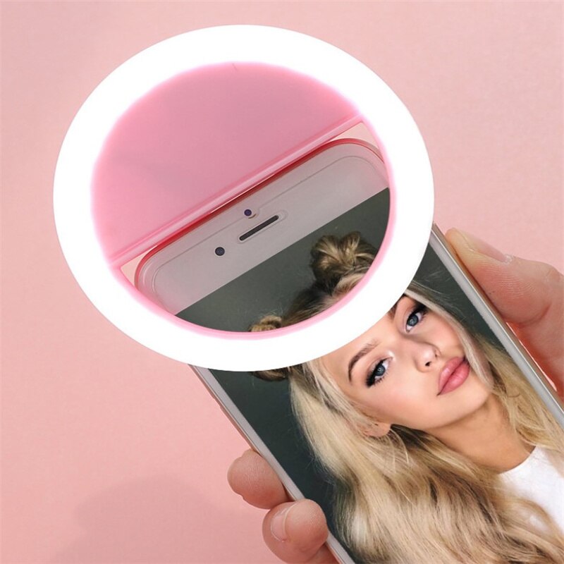 Selfie Led anillo de luz novedad maquillaje iluminación lámpara selfi Led teléfonos móviles foto luz de noche Led espejo señal de neón Selfie anillo