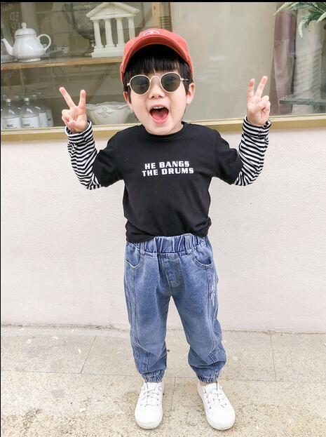 Jeans para niño, pantalones de tela de retales para niños, pantalones Cargo Casual, pantalones vaqueros para niños, pantalones escolares para primavera y otoño, ropa novedosa para niños