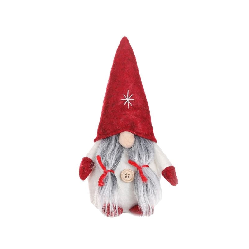 Vrolijk Kerstfeest Star Hoed Zweedse Santa Gnome Pluche Pop Ornamenten Handgemaakte Speelgoed Home Party Decoratie