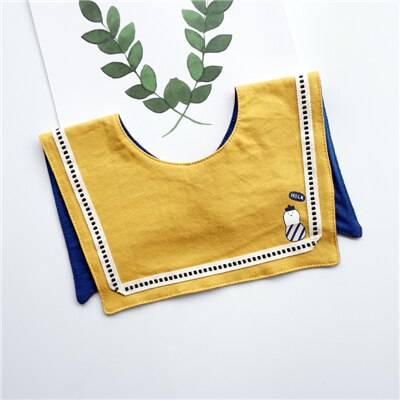Navy Stil Koreanische Baby Baumwolle Lätzchen Babador Fütterung Smock Infant Spucktücher Cartoon Speichel Handtuch Baby Essen Zubehör: yellow