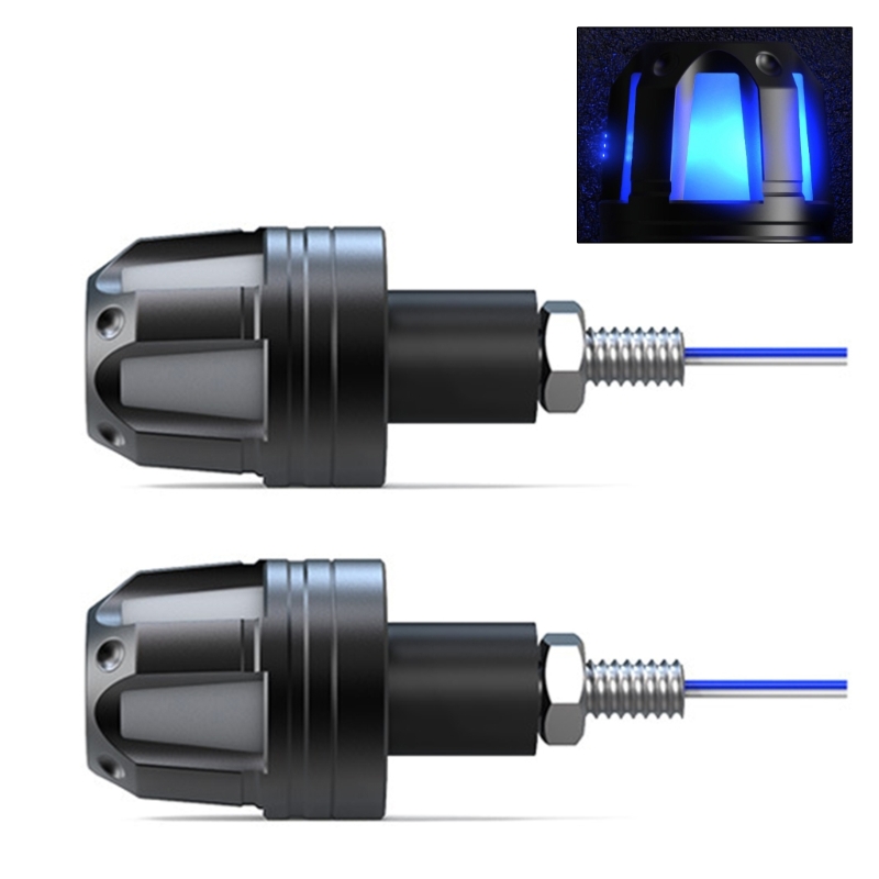 Clignotant LED pour guidon de moto, 2 pièces, 12V, barre de poignée, marqueur latéral, éclairage d'angle: Bleu
