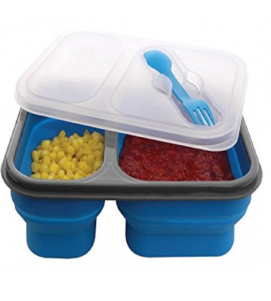 Walfos Silicone Inklapbare Draagbare Lunchbox Kom Bento Dozen Vouwen Voedsel Opslag Container Lunchbox Voor Outdoor Reizen