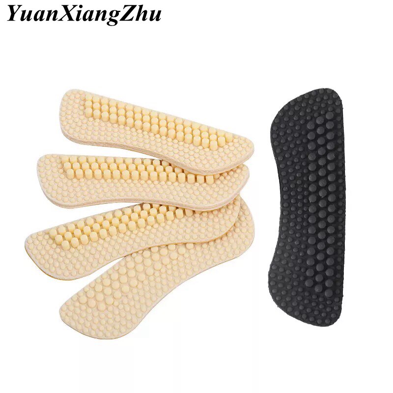 1 Paar Massage Siliconen Inserts Mode Zachte Sticky Silicagel Stof Schoen Pads Liner Grips Terug Hak Inserts Inlegzolen zwart