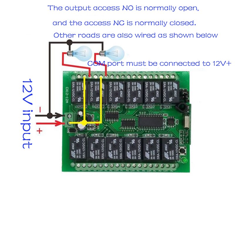DC 12V 24V 12 CH 12CH Radio Controller RF Draadloze Afstandsbediening Schakelaar Systeem Zender + Ontvanger 315 /433 MHz