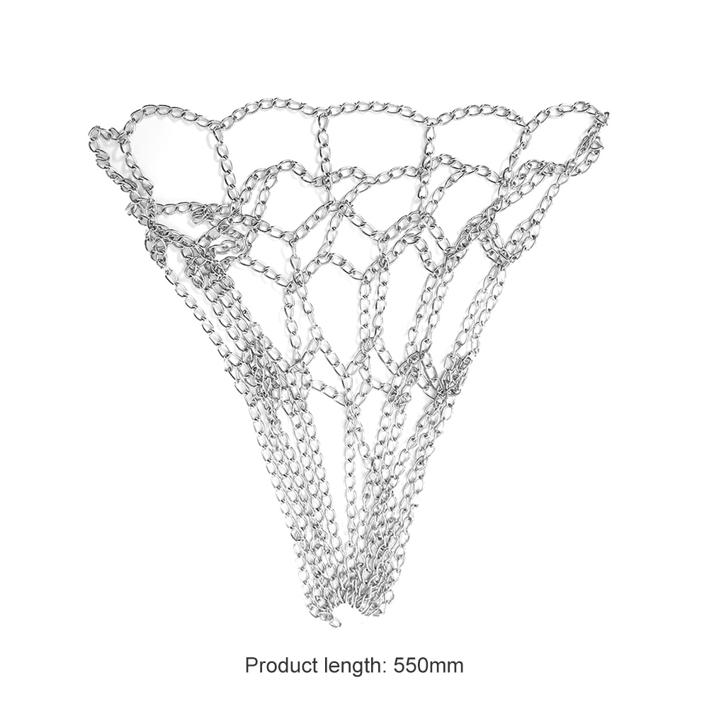 Sports Basketball Hoop Metal Net Goal Rim Chain Mesh Durable Outdoor Backboard for Outdoor Exercise Sport Ornaments