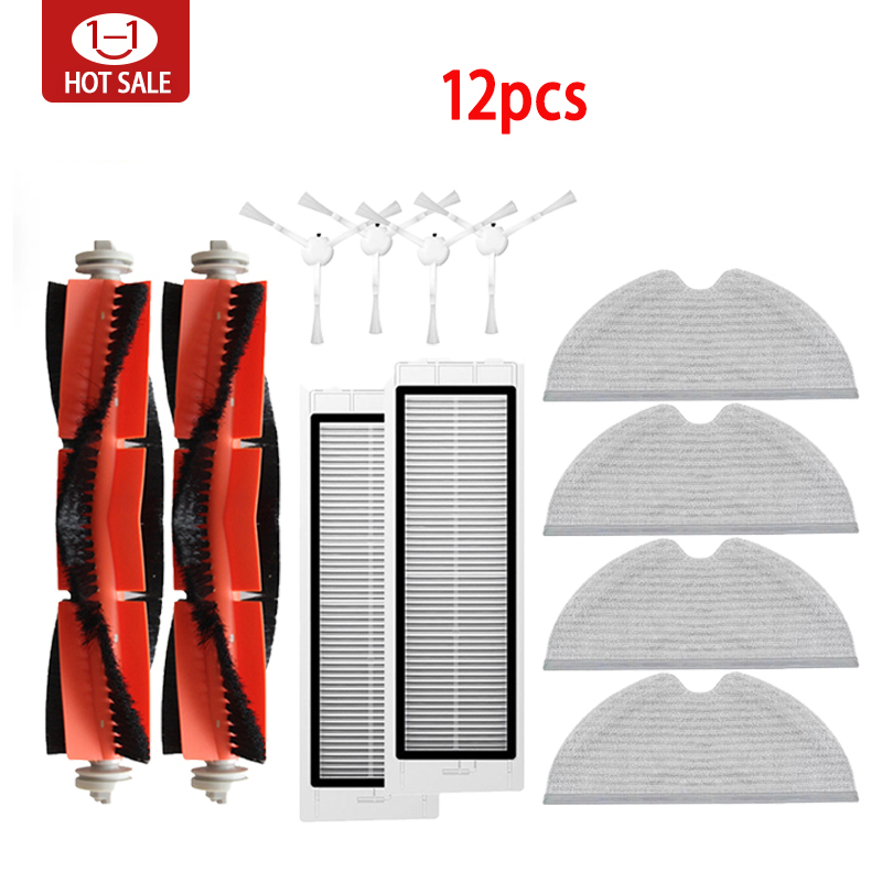 Xiaomi Mijia 1C 1T Mi robot aspirapolvere Dreame F9 filtro Hepa spazzola laterale principale Mocio panno robot aspirapolvere accessori: bianca