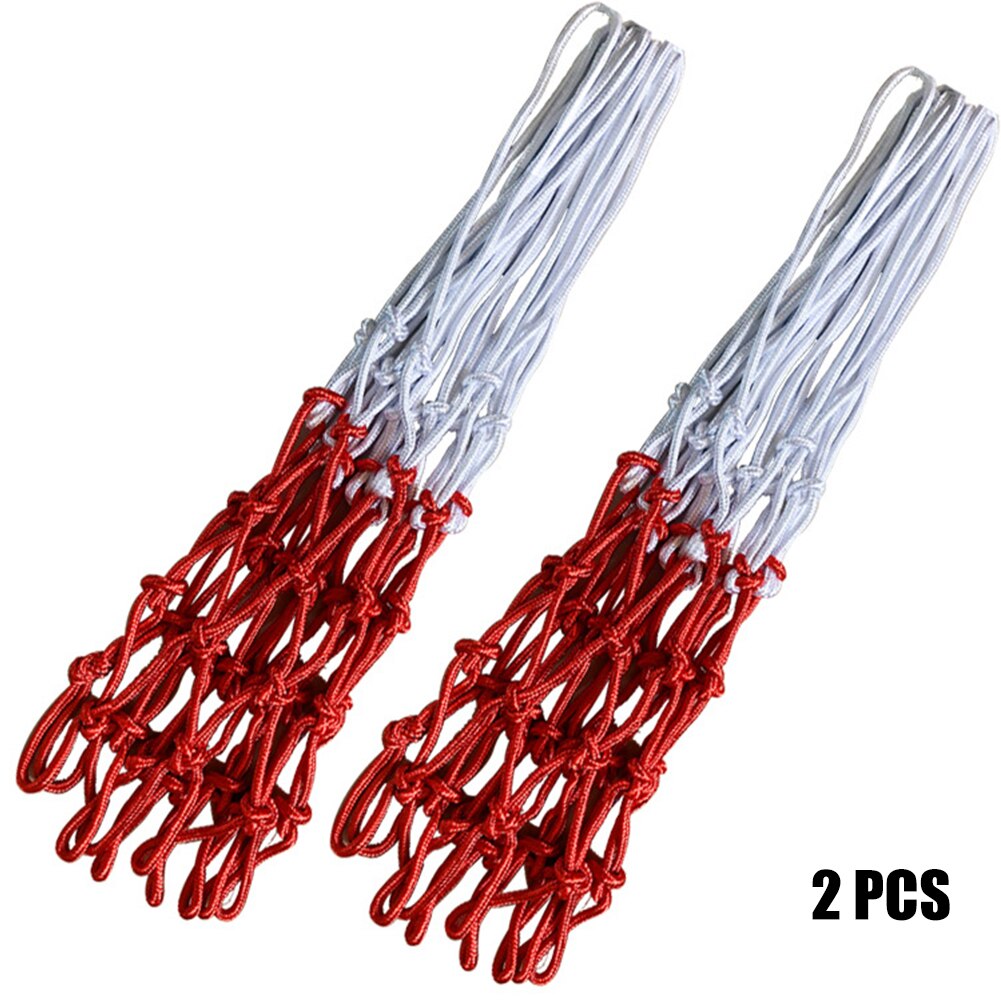 2pcs Basketball Net Replacement Parts Thickened Polyester Rim Universal Training Heavy Duty Hoop Mesh Outdoor Sports Durable