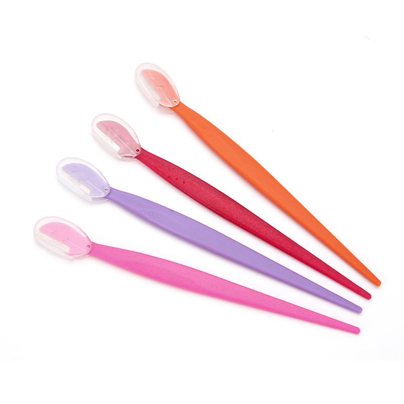 Fast Painless Eyebrow Trimmer Safety Hair Removal Razor Stainless Steel Brow Clippers With Cap Women Face Makeup Cosmetic Tools