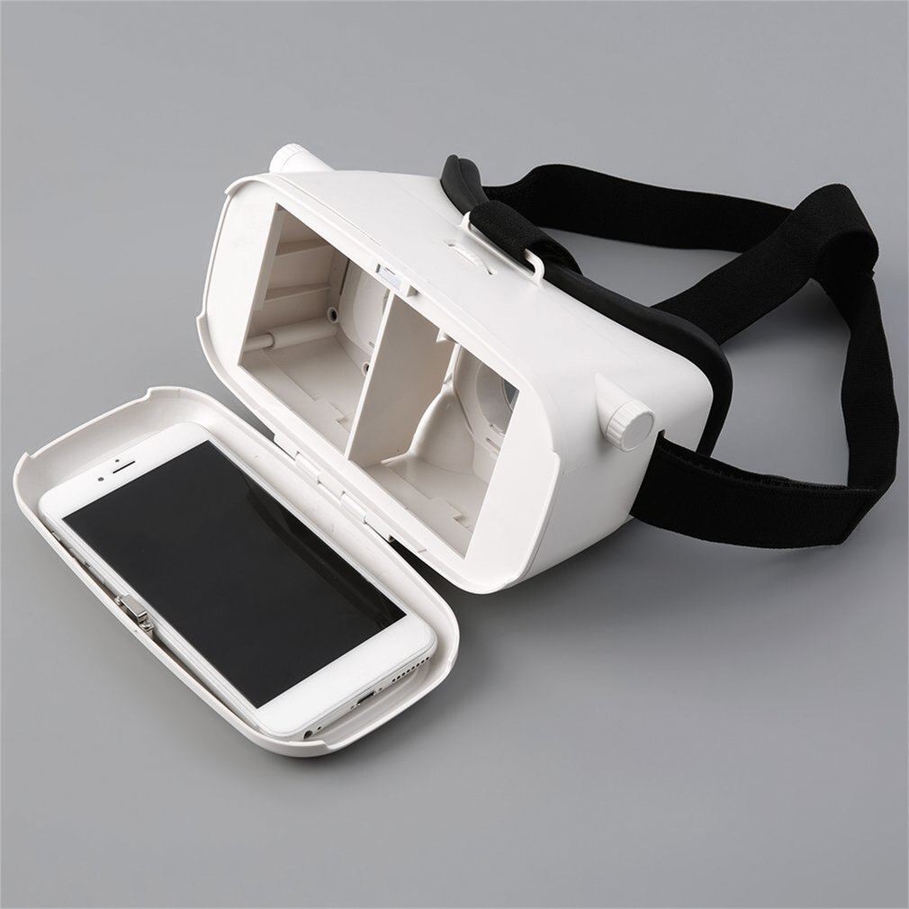 White Virtual Reality 3D Glasses Head Mount Google Cardboard For Smartphone