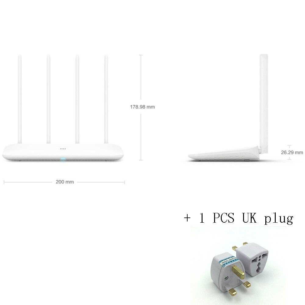 Xiaomi Mi Wifi Draadloze Router 3G/4 Dual Band 2.4/5Ghz Gigabit Smart Mini Wifi Repeater 4 Antennes Usb 3.0 256Mb Ram 1167Mbps: UK PLUG