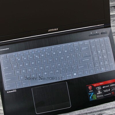 Voor Msi Alpha 15 15.6 ''/Msi Alpha 17 17.3 Inch Gaming Laptop Siliconen Toetsenbord Cover Skin Protector Film stofdicht: Clear