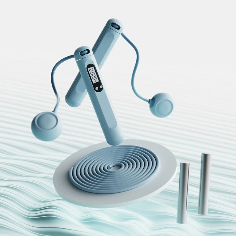 Corda de pular fitness, equipamento de exercício doméstico, corda de pular ponderada, repetições de contagem para crianças e adultos, sem necessidade: Chocolate