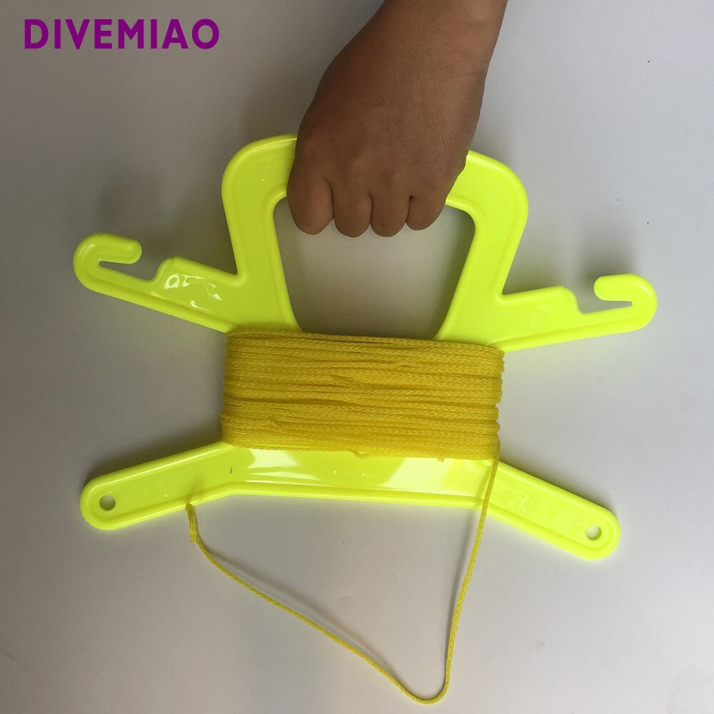 Floating Line Holder Reel with 23M line hand rope holder for scuba diver spearfishing freediving watersport