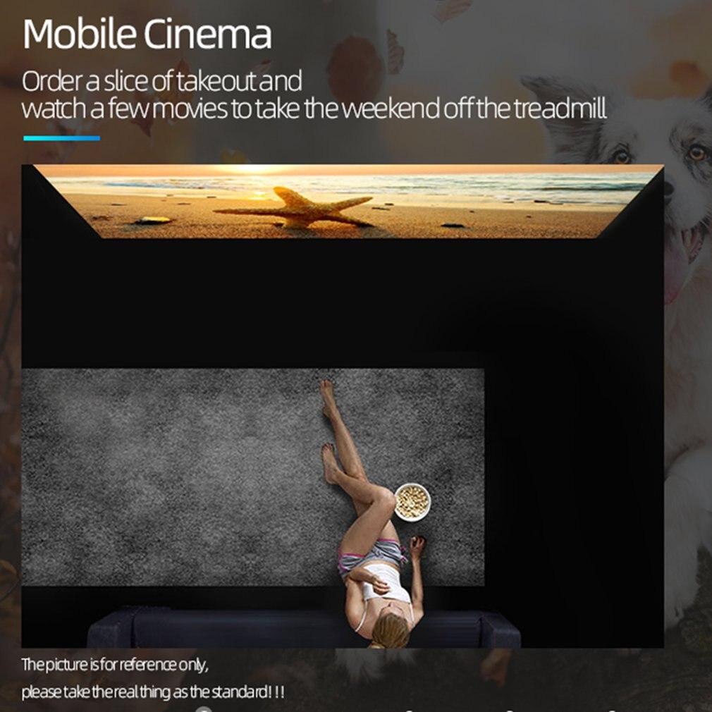 814 LED Mini Projector Portable Projector With USB Home Media Projector Supports 1080P Player Built-in Speaker