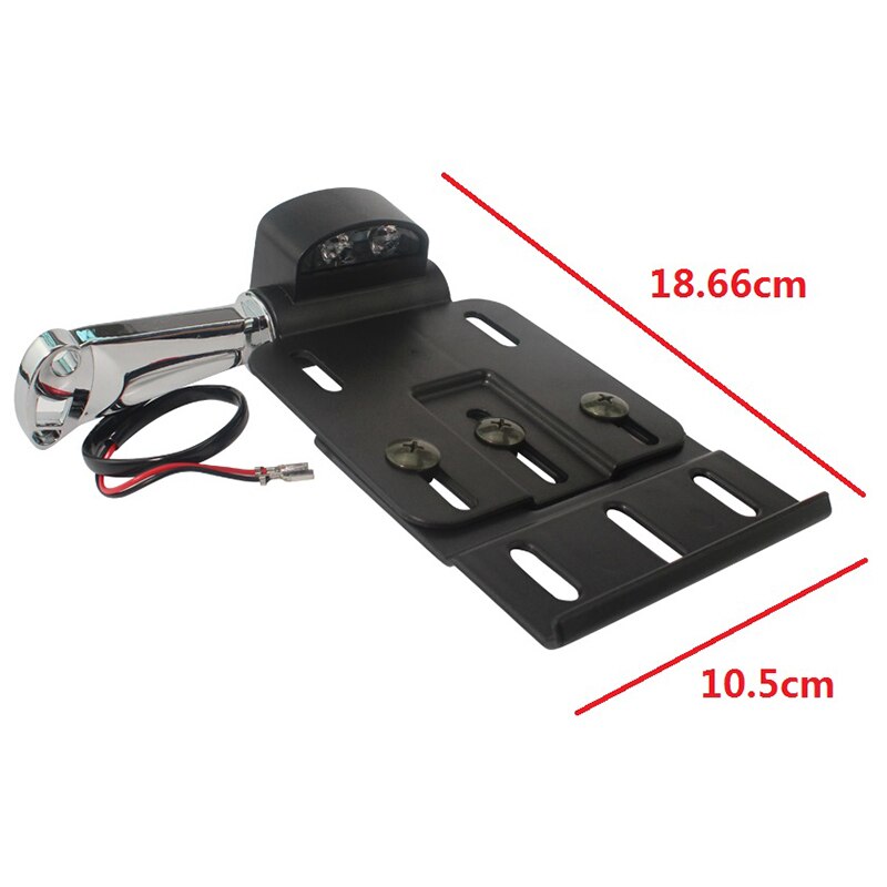 Motocicleta telescópica luz Led lateral de montaje soporte para matrícula para Dyna Sportster 883 1200 Xl 07-16