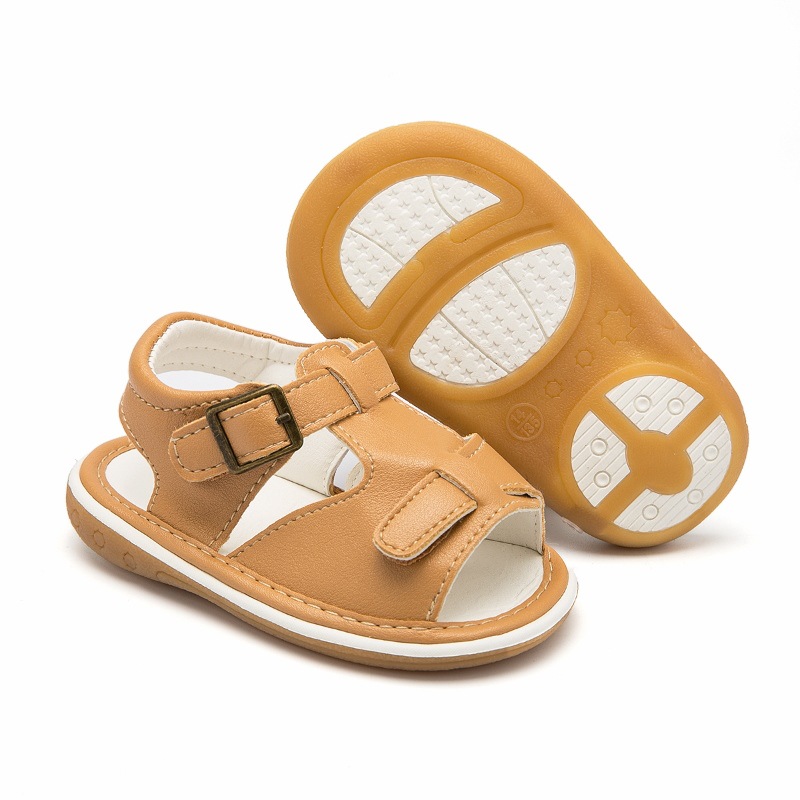 Baby Meisje & Jongen Platte Hak Casual Sandalen Baby Sandalen Gesp Methode Zool Rubber Materiaal Zomer Mode Peuter Sandalen: Khaki / 6-12 Months