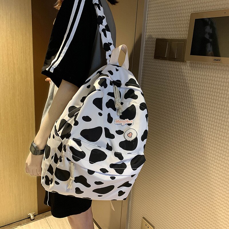 Atinfor Koe Patroon Vrouwen Rugzak Meisjes Rugzakken College Boekentas Vrouwelijke Casual Knapzak Schooltas Voor Tieners