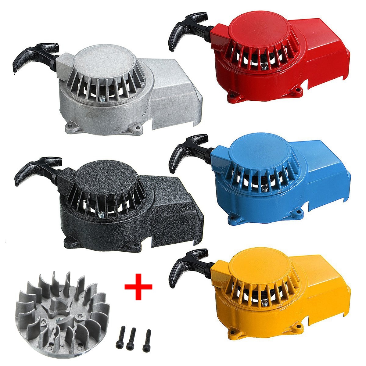 47cc 49cc motorcykel 2- takts pull start pull starter svänghjul legering för mini motorcykel smuts atv fyrhjuling