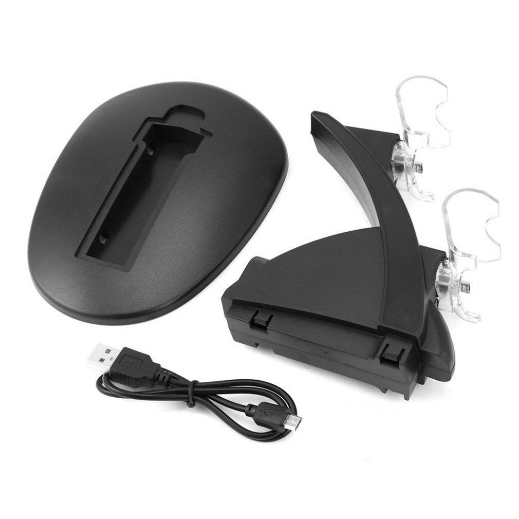 Dua USB Charging Socket Kit Charger Dock Stand Cradle For PS4 Console Controller Play Station Game Pad With USB Cable