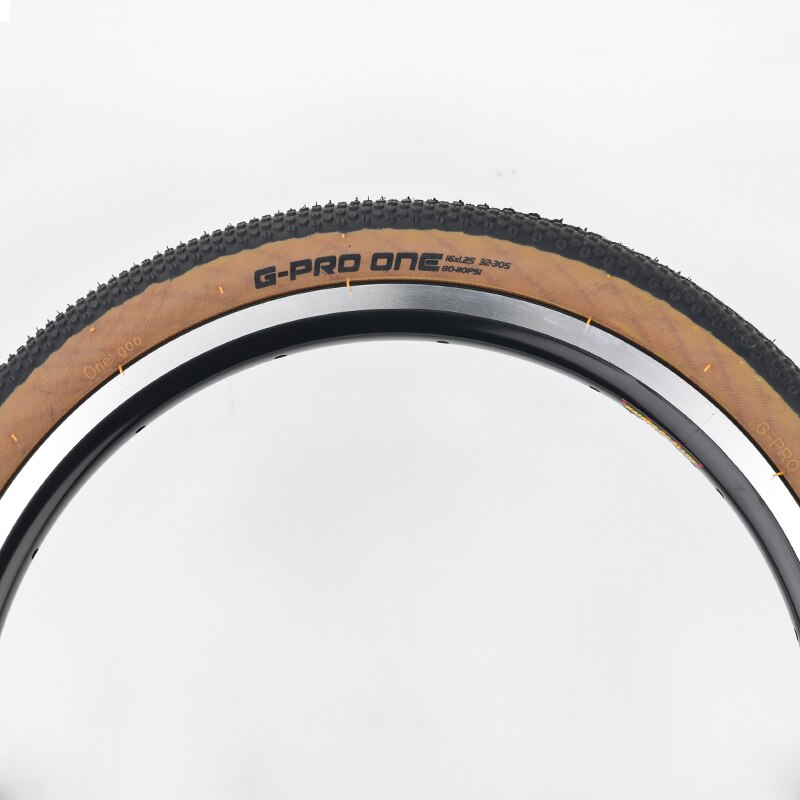 Pneu de vélo pliant G-PRO ONE 16x1.25 32-305, 1 pièce, pneu antidérapant à bord marron de 16 pouces, 305 léger pour Brompton