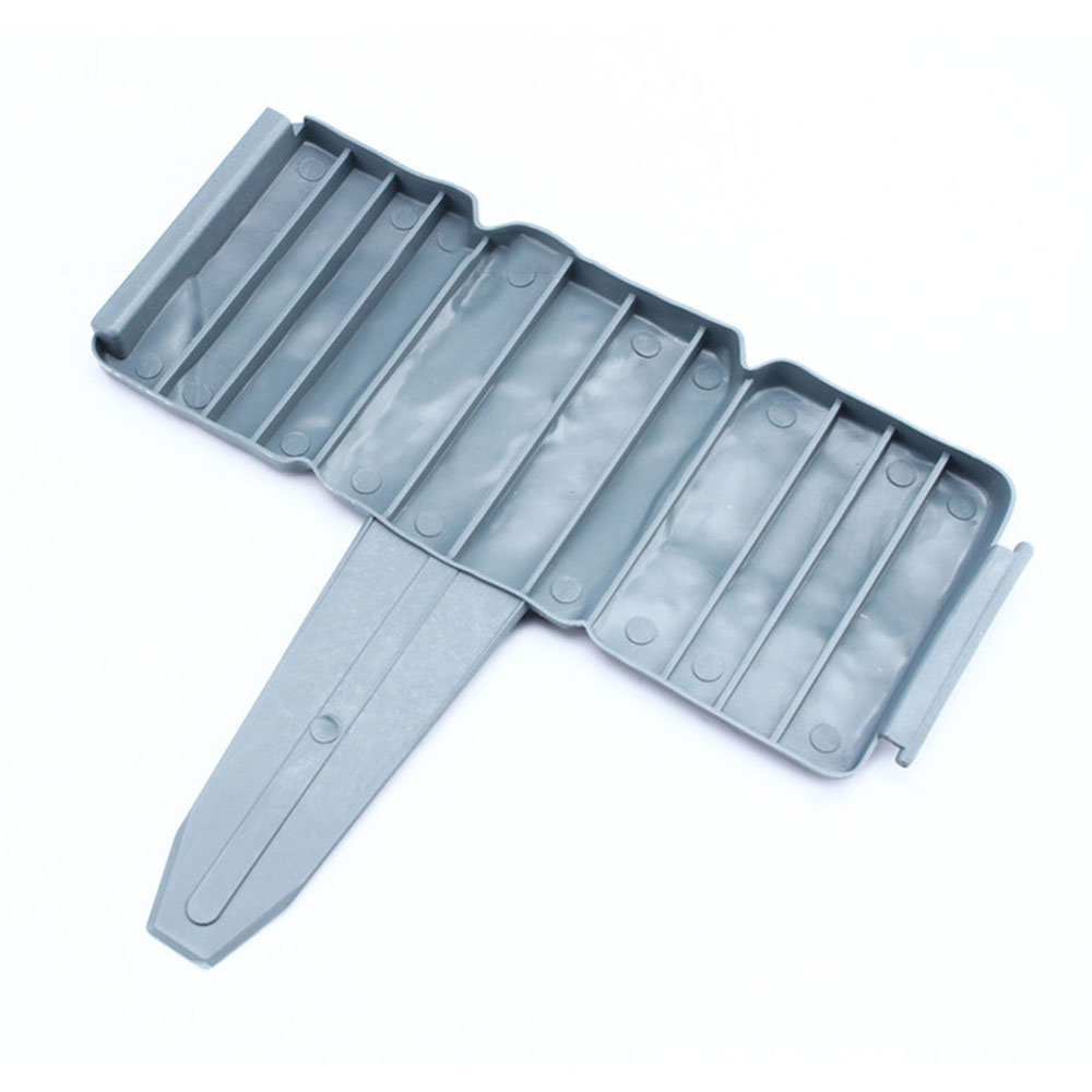 10Pcs Garden Fence Edging Cobbled Insert Ground Plastic Fences Lawn Edging Plant Border Decorations Flower Bed Border: gray
