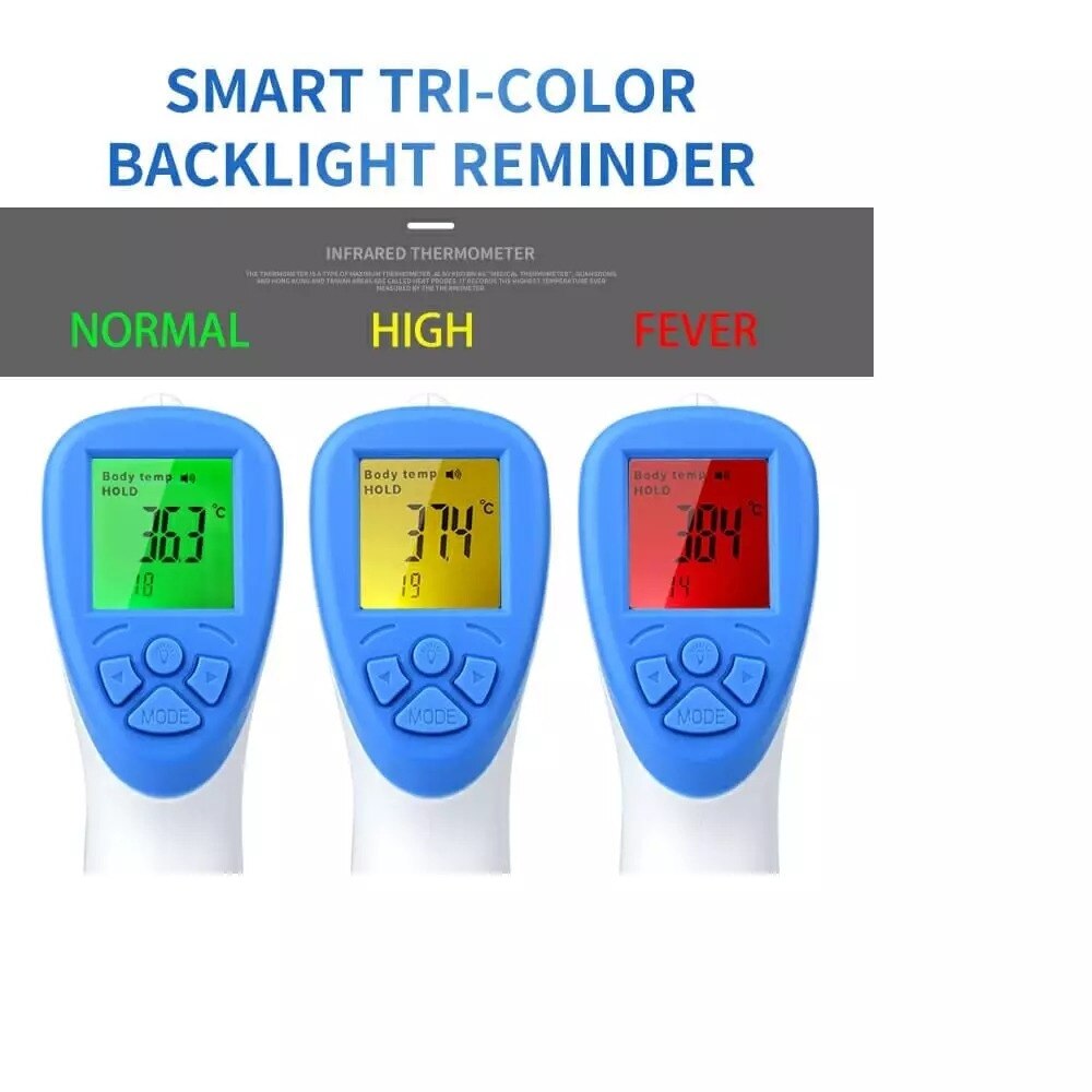 Kangji KY-111 Afstandsbediening Contactloze Infrarood Digitale Koorts Thermometer Thermometer 2 Stuks Batterij