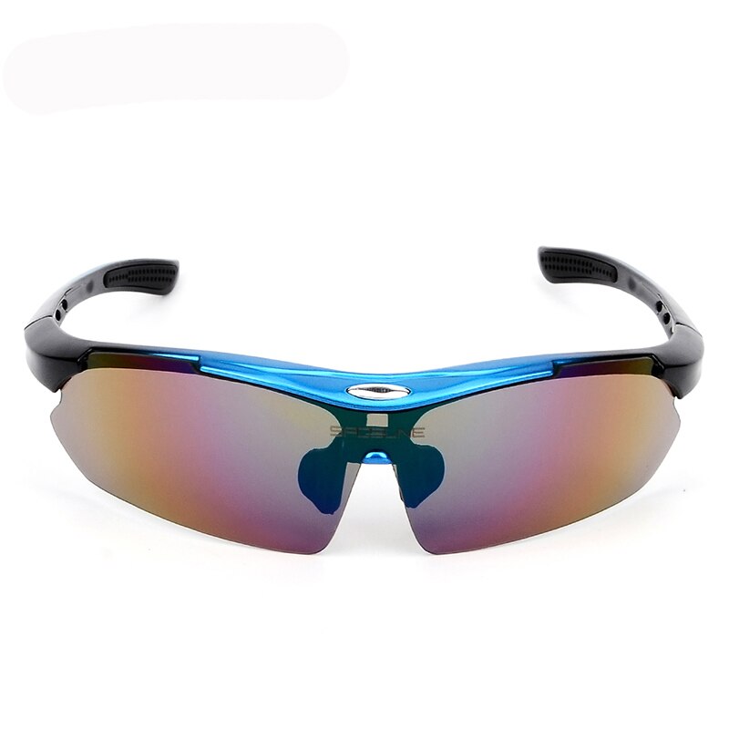 Außen Clip Polarisierte Sonnenbrille UV400 Angeln Brillen Für Lauf Radfahren Goggles 5 Objektiv Sport Brille para hombre: Blau