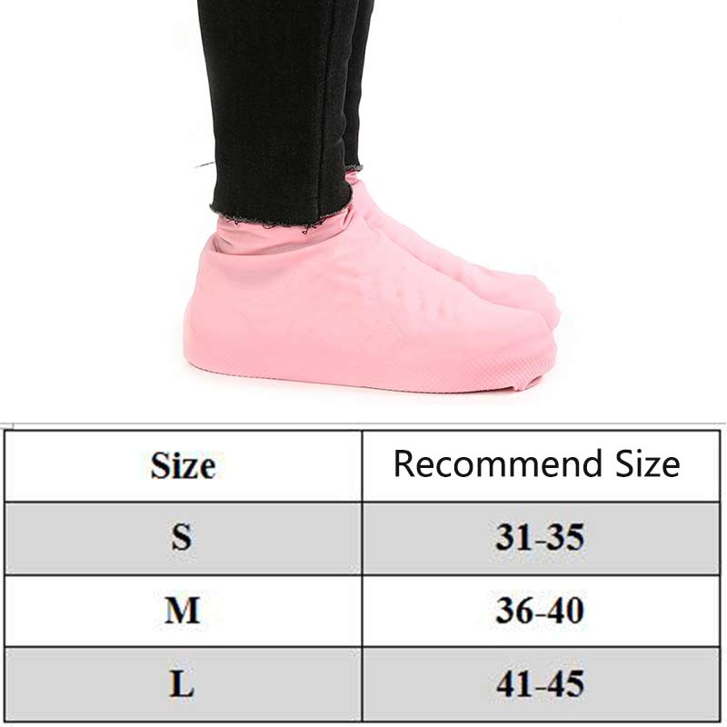 Couvre-chaussures imperméable en Silicone, bottes de pluie pour les jours de pluie, pour l'intérieur et l'extérieur, protection unisexe, accessoires de chaussures, directe: 0001 / S