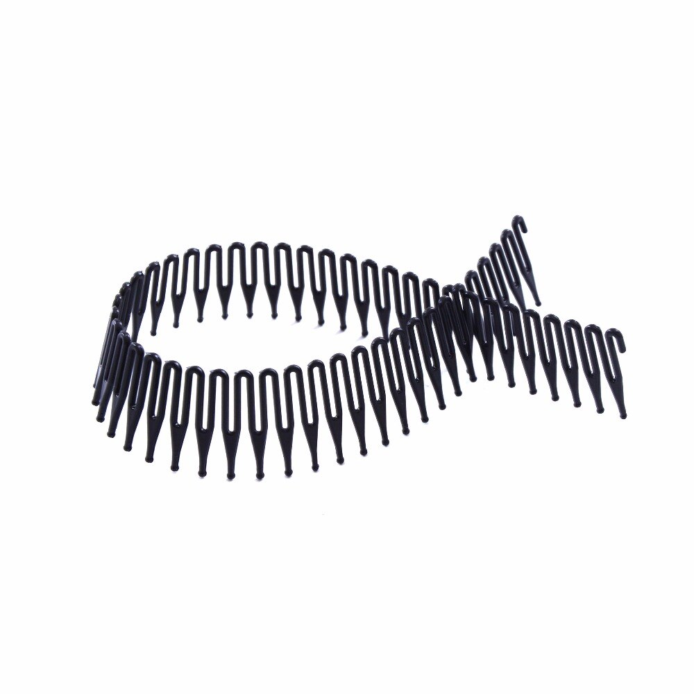 -Clip de Peluca de Peine corto de 12 PCS-PVC para peluca/trama de cabello/extensión de cabello/peluca sin pegamento de encaje -- se puede cortar en piezas