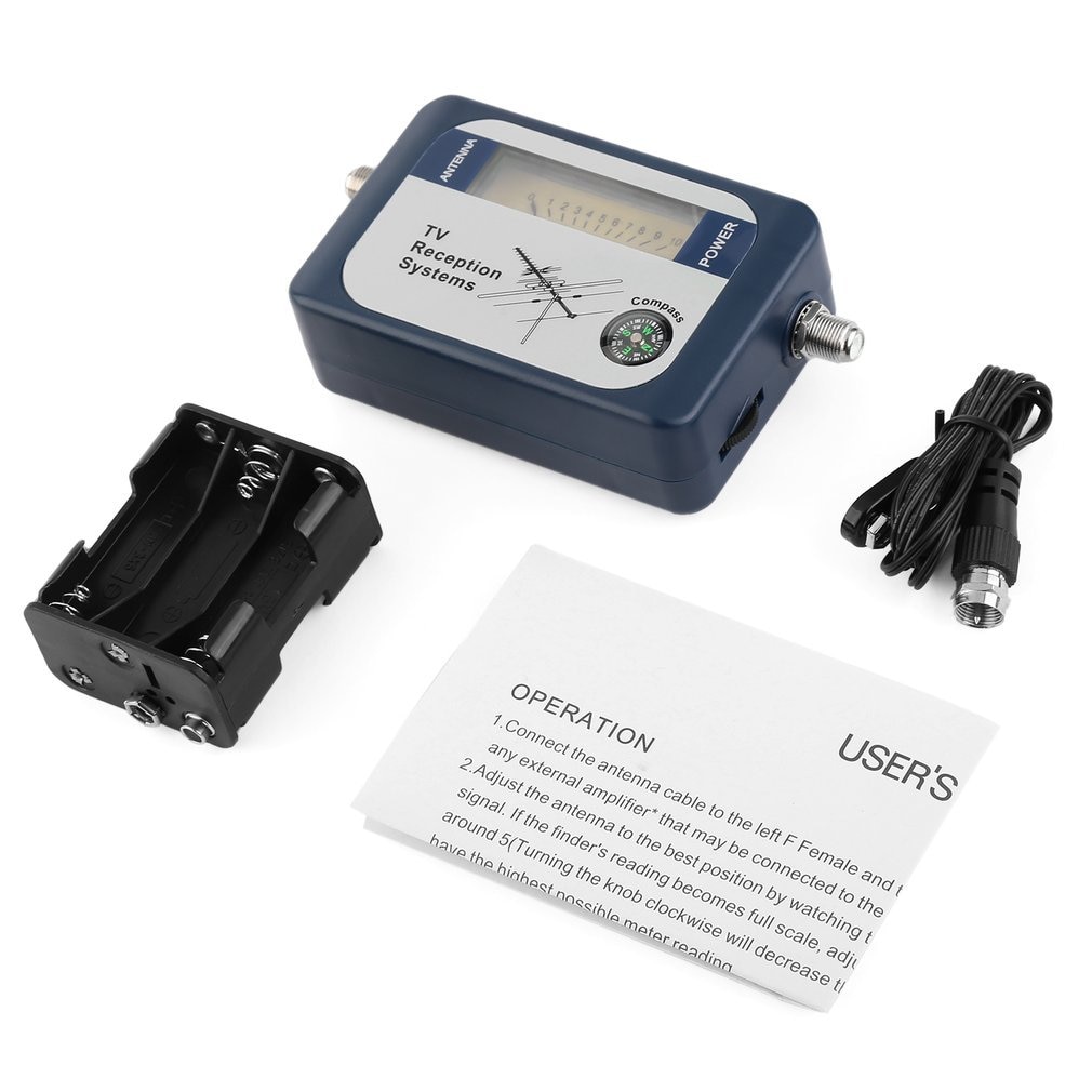 Satellit Finder Digital Aerial Terrestrial TV Antenna Signal Power Strength Meter Pointer TV Reception With Compass