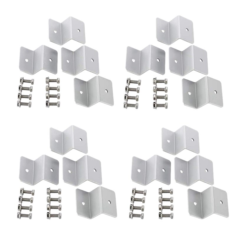 4 Sets Solar Panel Mount Mounting Z Bracket Set RV Boat Off Grid Roof (16 Units)