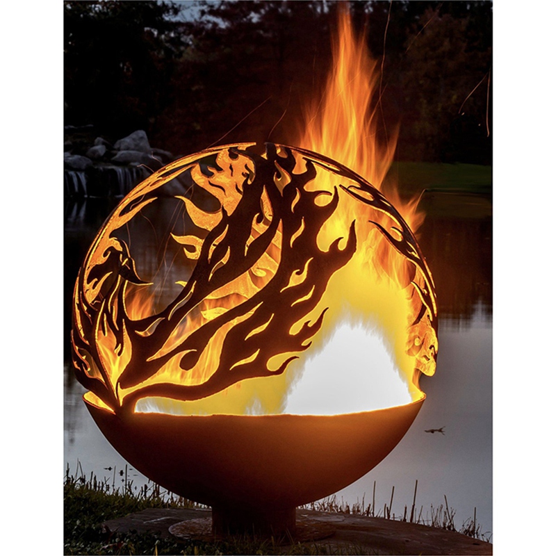 Outdoor Verwarming Prop Phoenix Rising Fire Bol Outdoor Houtgestookte, Phoenix Fire Pit, Outdoor Patio Vuurkorf