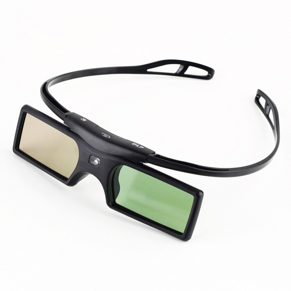 2 Stuks DLP Link 3D-bril, 144Hz Actieve Sluiter 3D-bril, LCD-lens 3D-bril Compatibel met Alle 3D DLP-projectoren, 3D-kijkbril