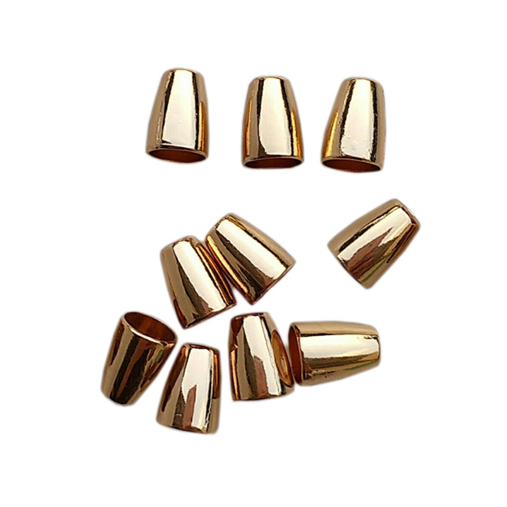 10pcs Golden Bell Shape Cord Lock Cord End Cap String End Stopper Dia 4mm