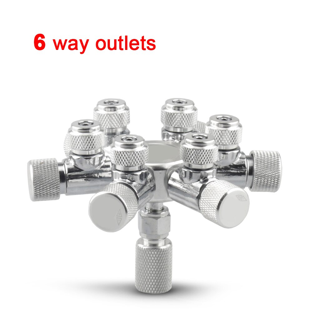 Rvs Aquarium Multi Manier CO2 Distributeur Splitter Naaldventiel, Terugslagklep Bubble Counter Voor Solenoid Regulator