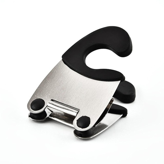 Stainless Steel Pot Side Clip Anti Spoon Kitchen Accessories Portable Spatula Spoon Holder Kitchen Gadgets Function: Black