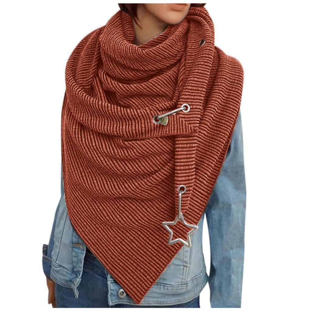 Gebreide Lente Winter Vrouwen Sjaal Vrouwen Effen Sjaal Mode Retro Vrouwelijke Multifunctionele Shawl Sjaal Lady Wrap Sjaal: O
