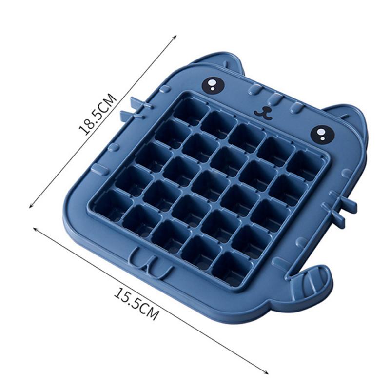 Cubitos de hielo caseros de estilo lindo para el hogar, pequeño congelador, nevera, cubito de hielo congelado, molde de cubitos de hielo de animales de dibujos animados, rejilla de hielo, herramientas de cocina: Blue kitten
