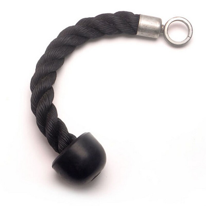 Durable Fitness Body Building Gym Pull Rope Rope Cable Pull Down Abdominal Crunches Laterals Biceps Muscle Training: Black
