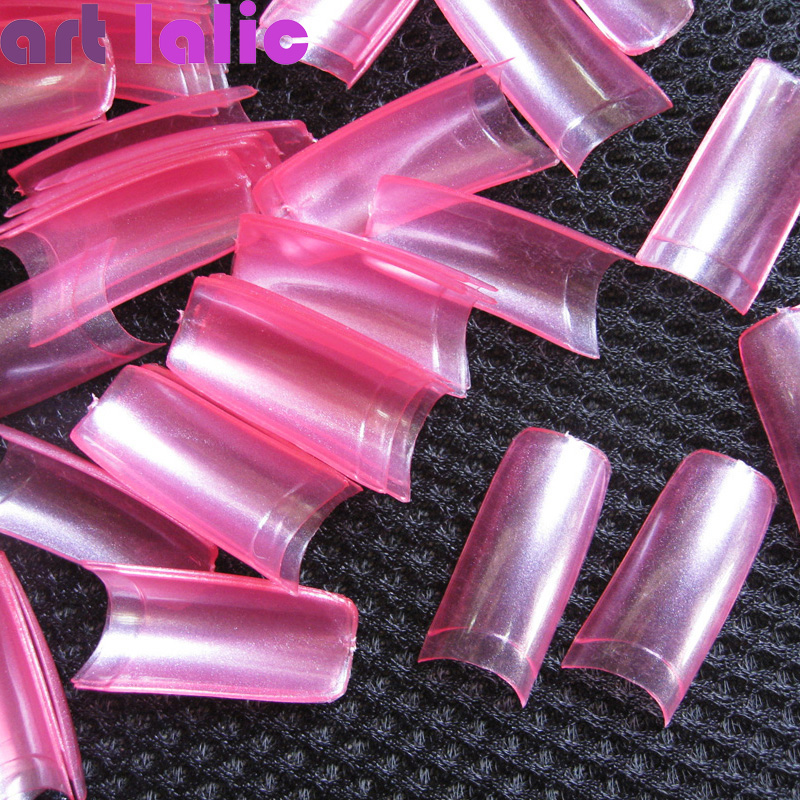 500 PCS French Style Nail Tips Pearl Pearly Color False Acrylic Nails UV Gel Nail Art Tips Tools