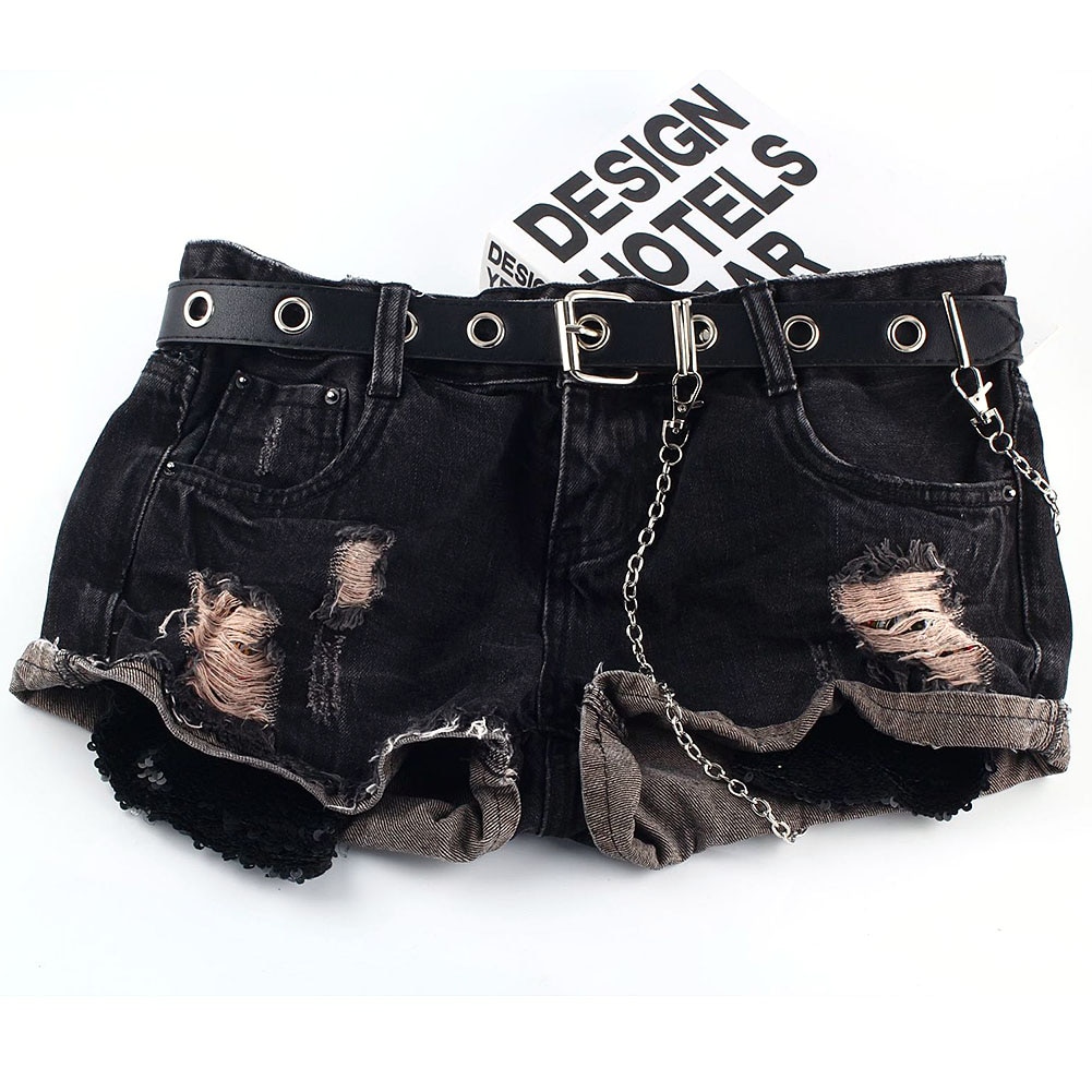 Femmes Punk chaîne ceinture réglable Double/simple rangée trou oeillet ceinture avec oeillet chaîne ceinture décorative