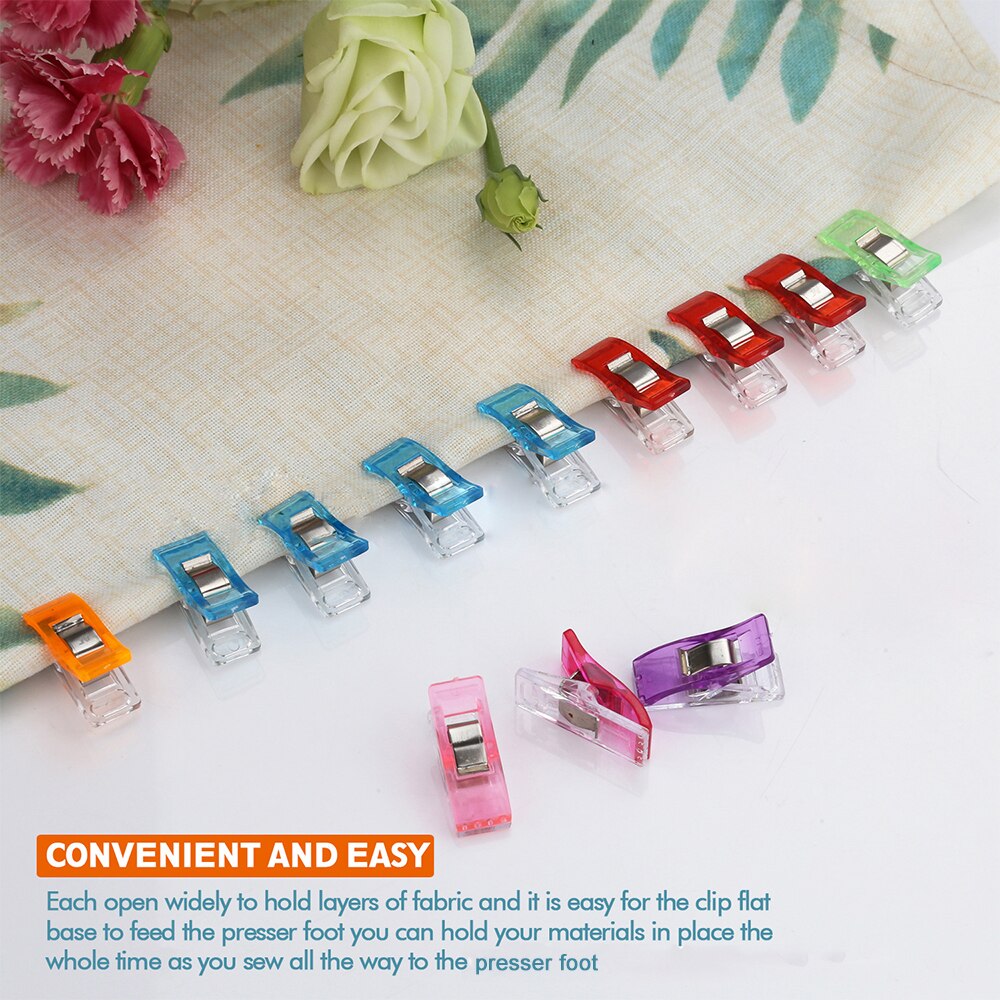 Sewing Clips Quilting Clips Plastic Clips Sewing Fabric Clamps Patchwork Craft Clips Multicolor Clothing Clip Holder 10/20/50Pcs