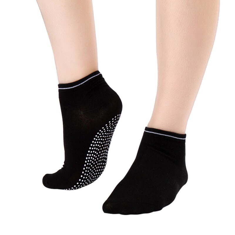 Women Fitness Cotton Socks Slipper Breath Non Slip Massage Pilates Socks Colors: B