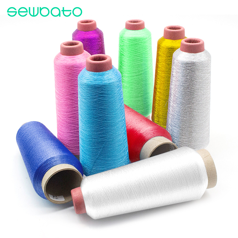 SEWBATO 3600m/rollen 20 Farbe Metall Stickerei Gewinde Polyester NäHenne Gewinde Gold Silber Kleidung Für Starke Langlebige Maschinen Material